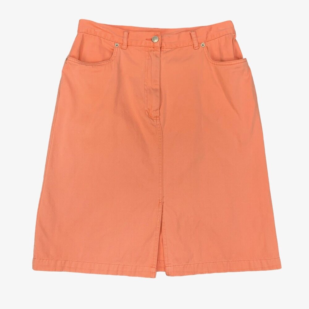 Pendleton Skirt Womens 12 Peach Denim Originals Born In Oregon Pockets Cotton